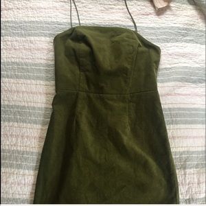 Corduroy Green Dress